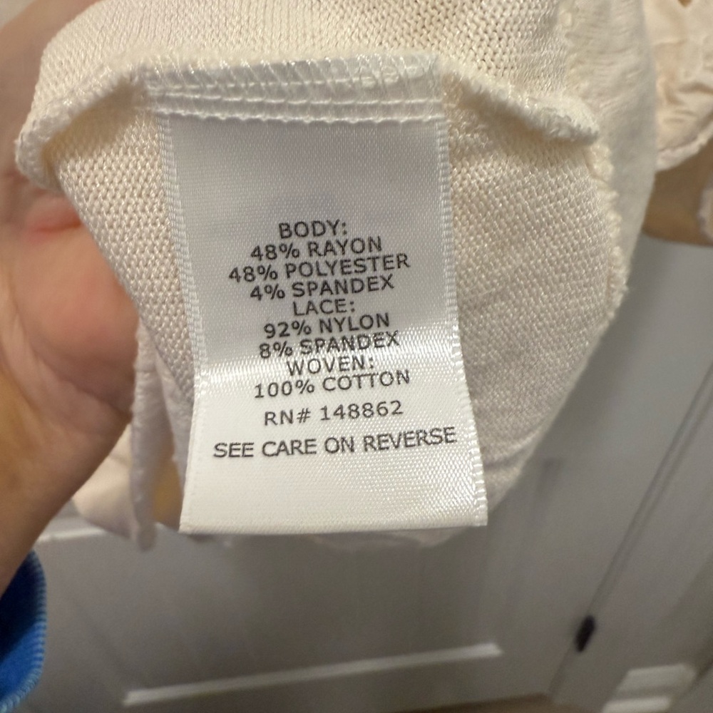 Torrid Cream Lace Detail Sweatshirt - Picture 5 of 5